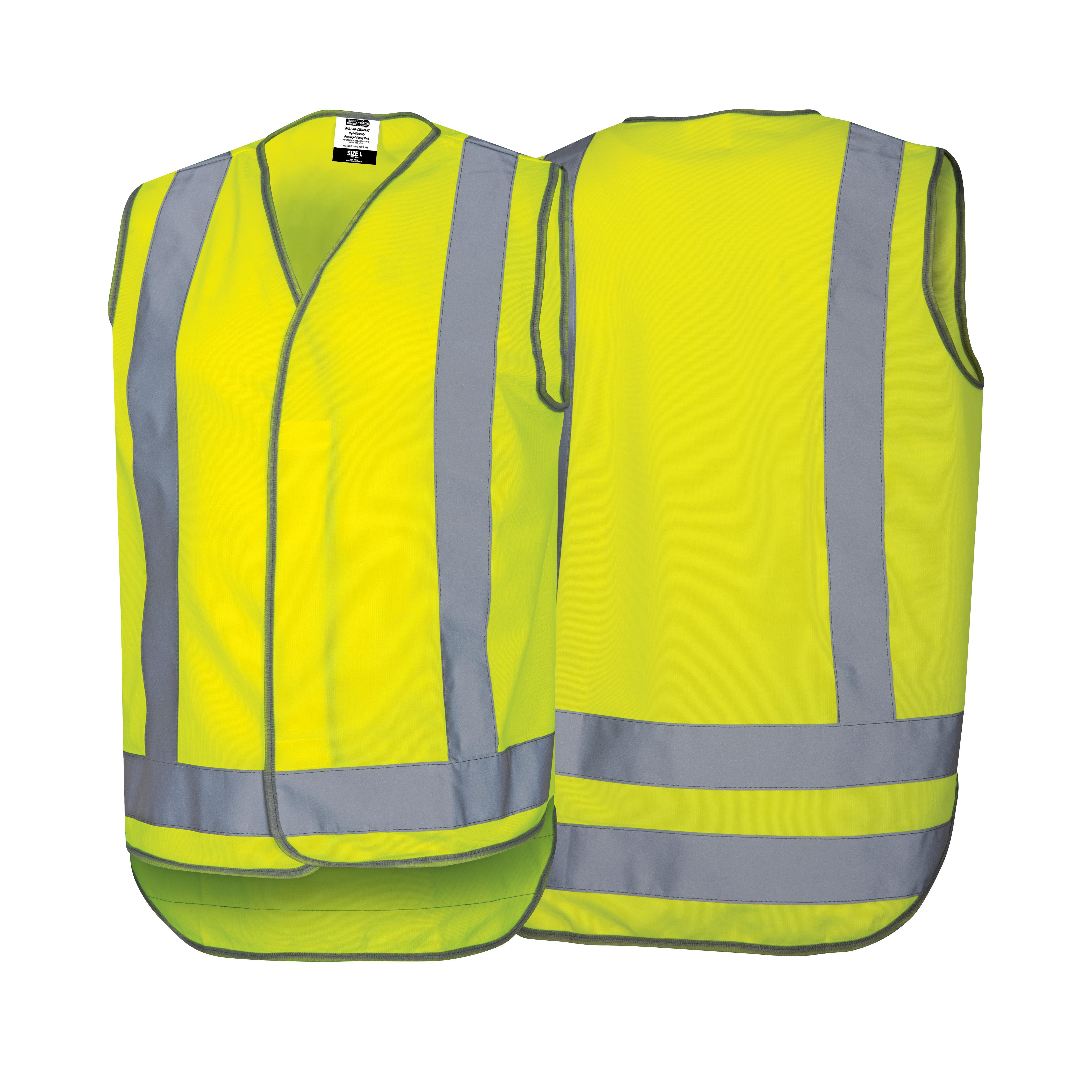 Day/Night Wear Taped Yellow Safety Vest
